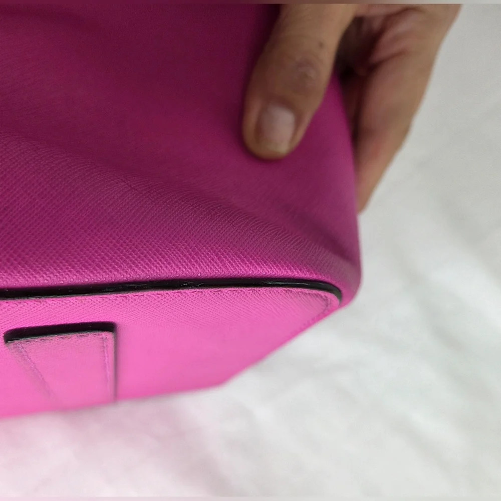 Kate Spade Fuchsia Leather Tote Bag with Dual Top Handles - Picture 5 of 16